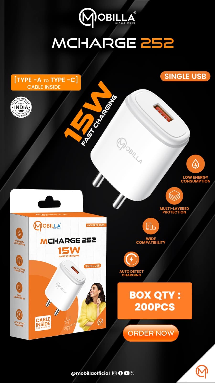 Mcharge 252 15W Type M port