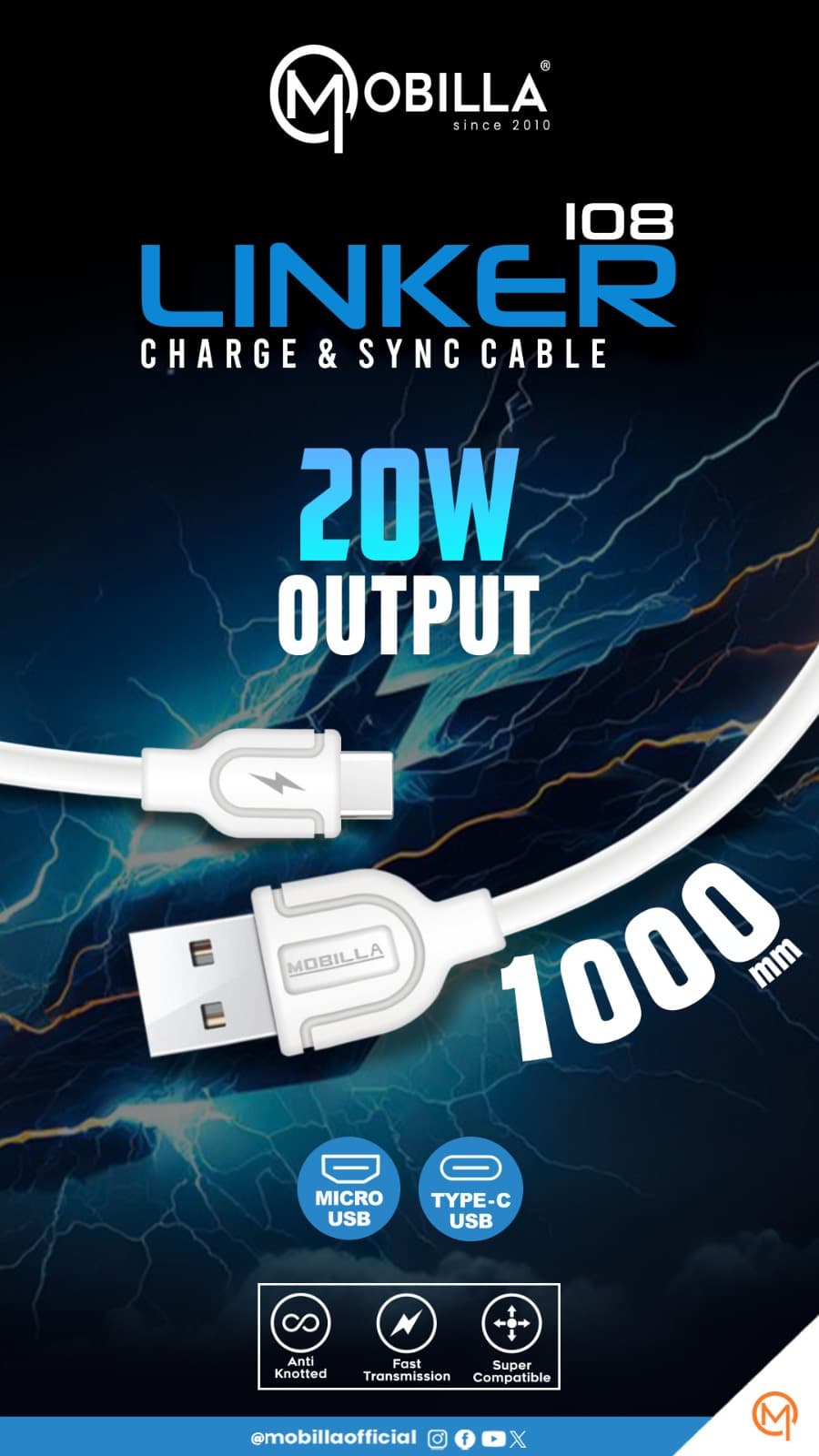 Linker 108 charging cable