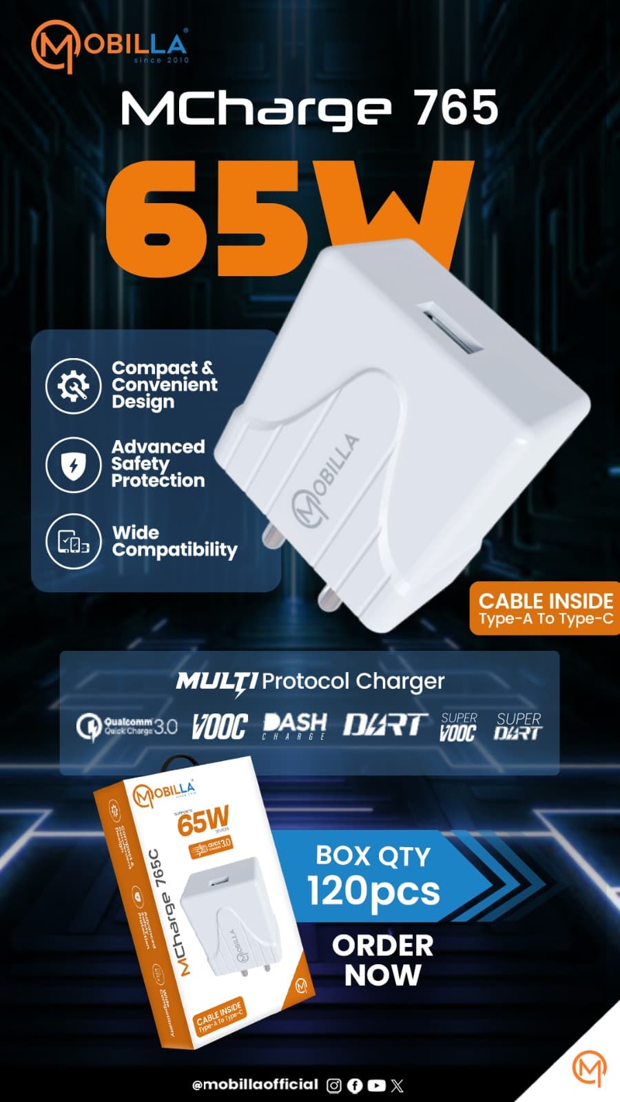 Mcharge 765 65W output charger